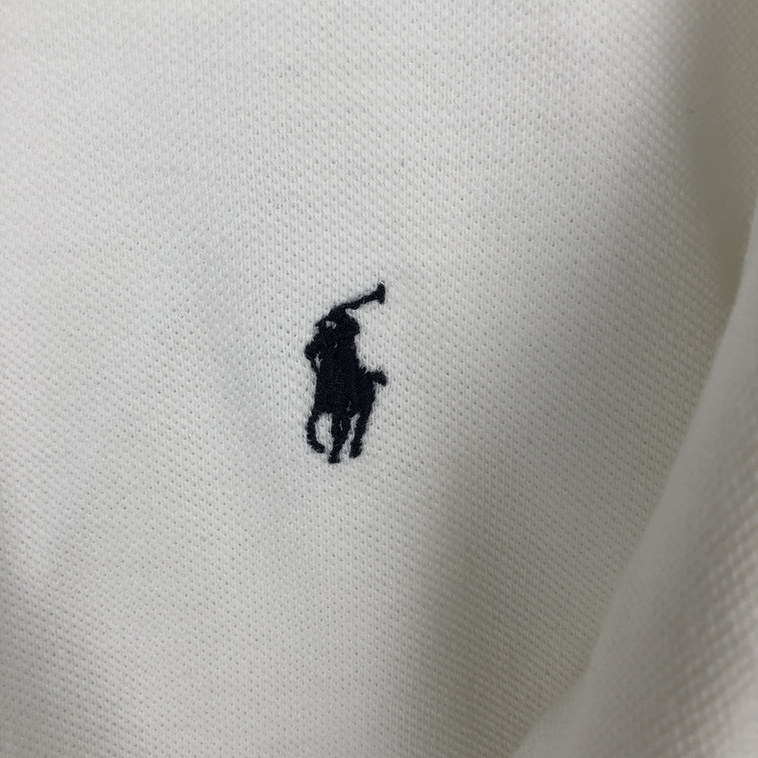 Ralph Lauren POLO by Ralph Lauren long sleeve polo shirt, men's size M cotton white type Vintage Second Hand