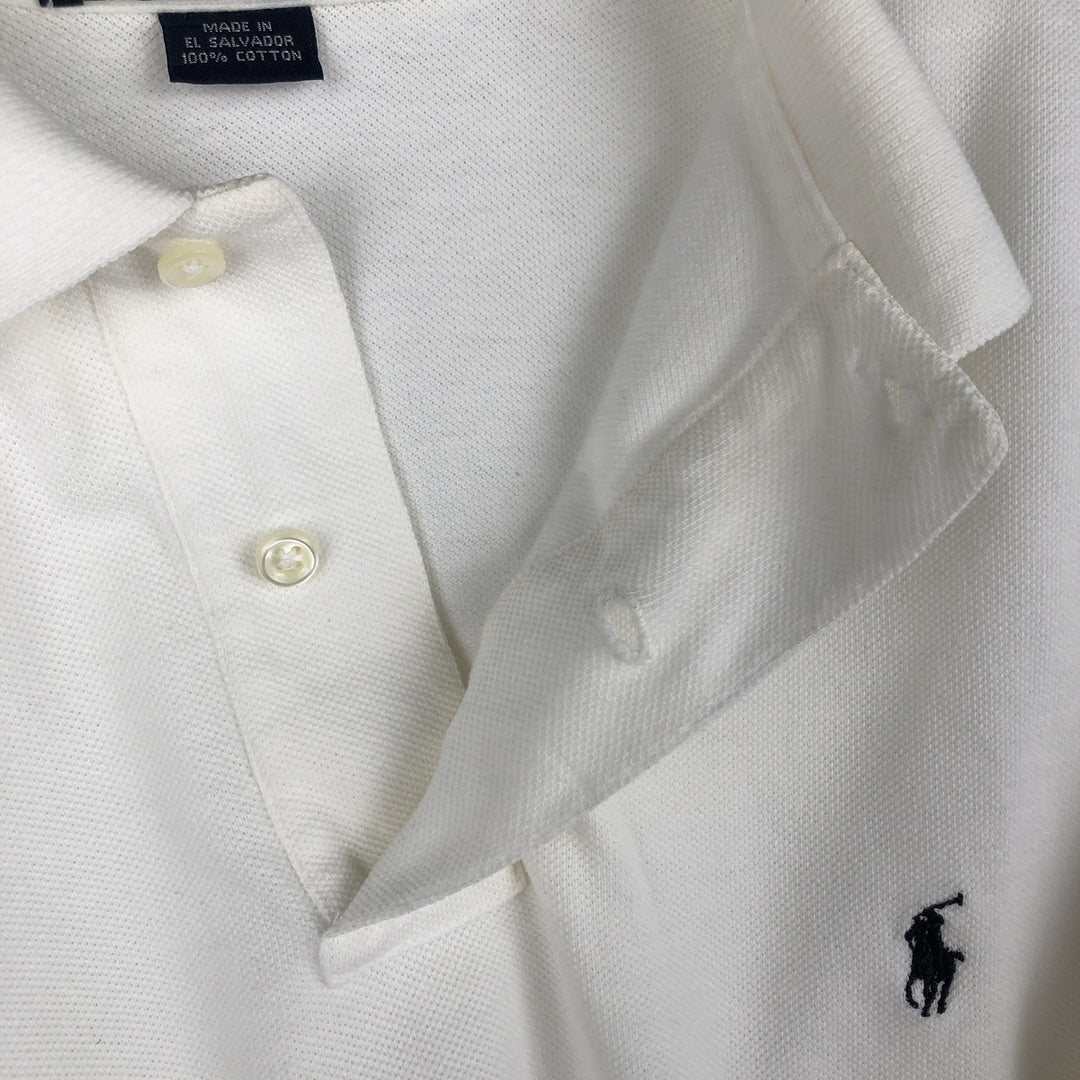 Ralph Lauren POLO by Ralph Lauren long sleeve polo shirt, men's size M cotton white type Vintage Second Hand