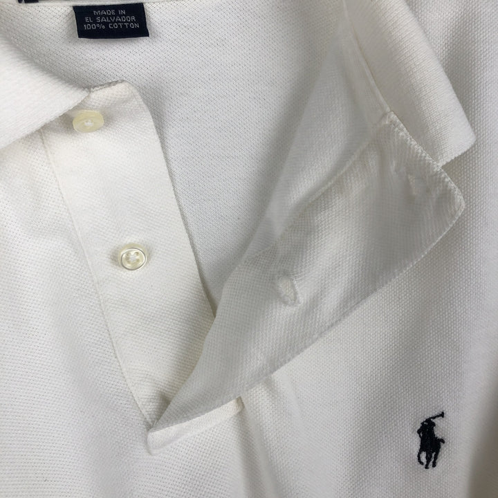 Ralph Lauren POLO by Ralph Lauren long sleeve polo shirt, men's size M cotton white type Vintage Second Hand