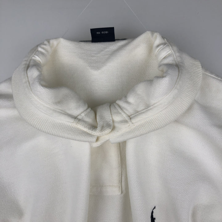 Ralph Lauren POLO by Ralph Lauren long sleeve polo shirt, men's size M cotton white type Vintage Second Hand