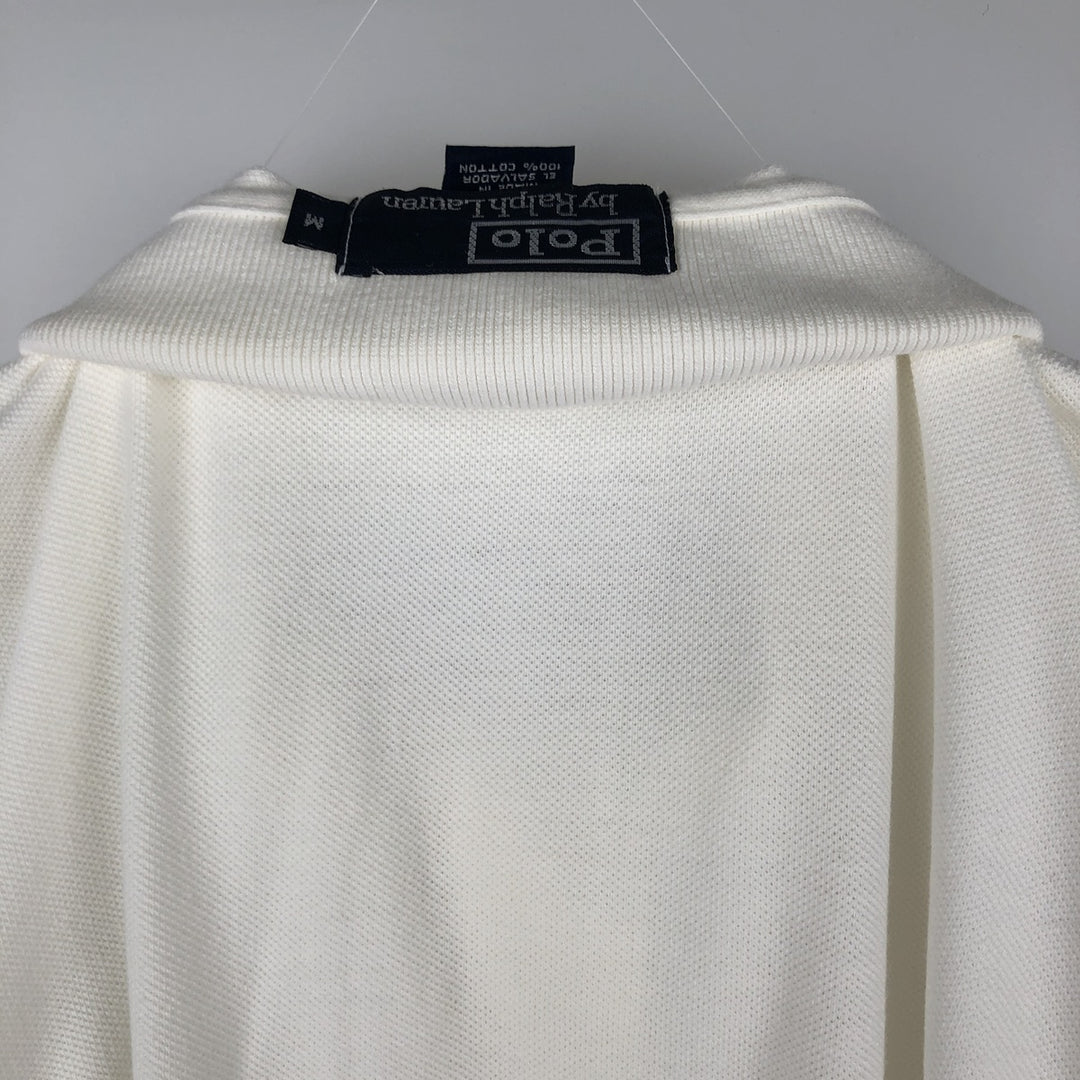 Ralph Lauren POLO by Ralph Lauren long sleeve polo shirt, men's size M cotton white type Vintage Second Hand