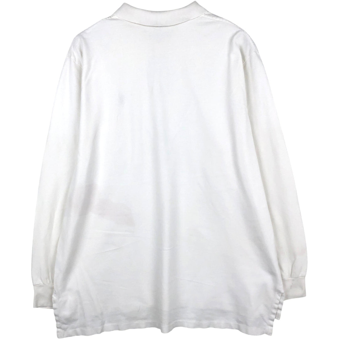Ralph Lauren POLO by Ralph Lauren long sleeve polo shirt, men's size XXL cotton white type Vintage Second Hand
