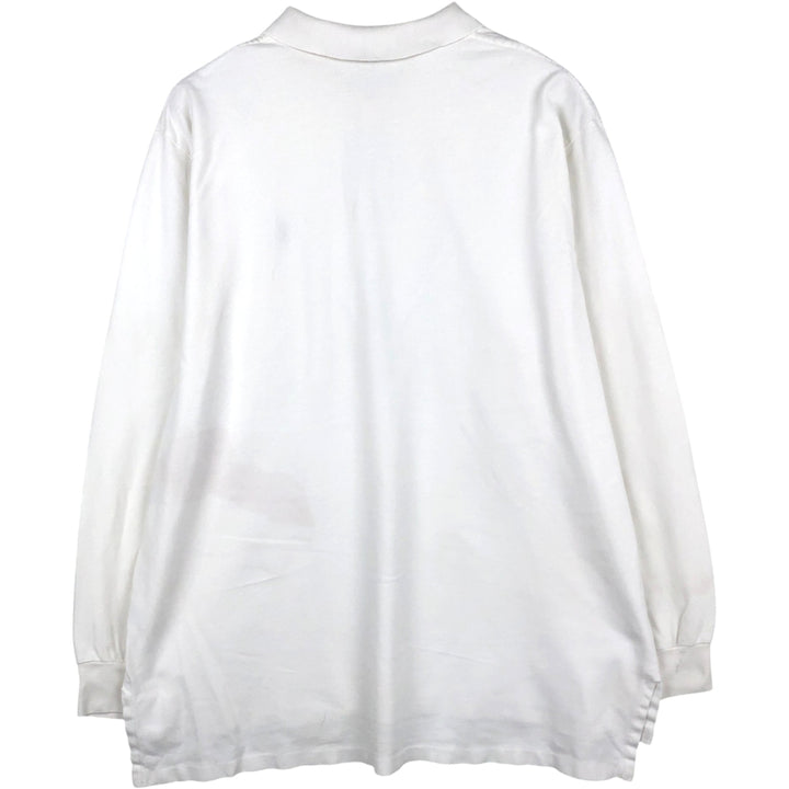 Ralph Lauren POLO by Ralph Lauren long sleeve polo shirt, men's size XXL cotton white type Vintage Second Hand