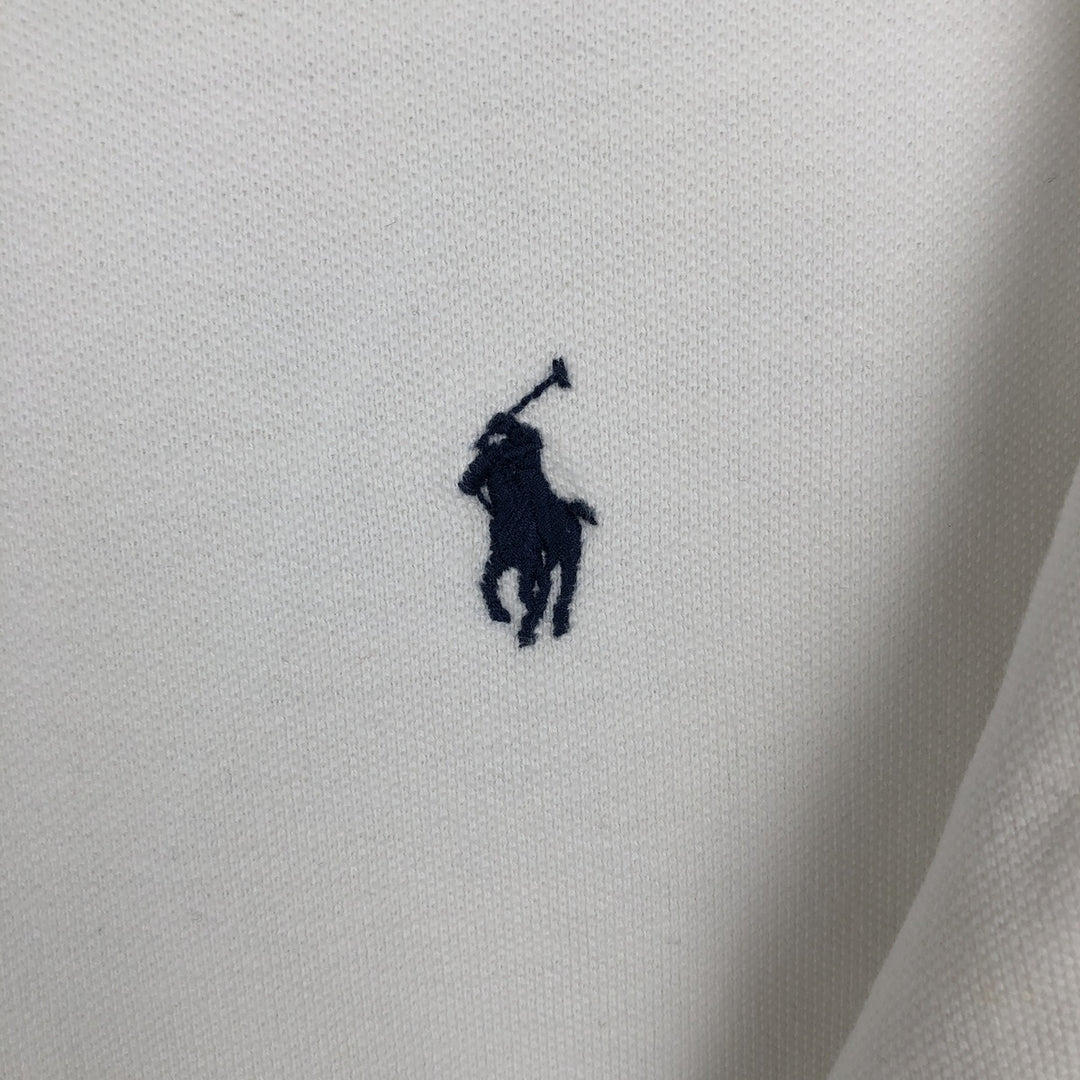 Ralph Lauren POLO by Ralph Lauren long sleeve polo shirt, men's size XXL cotton white type Vintage Second Hand