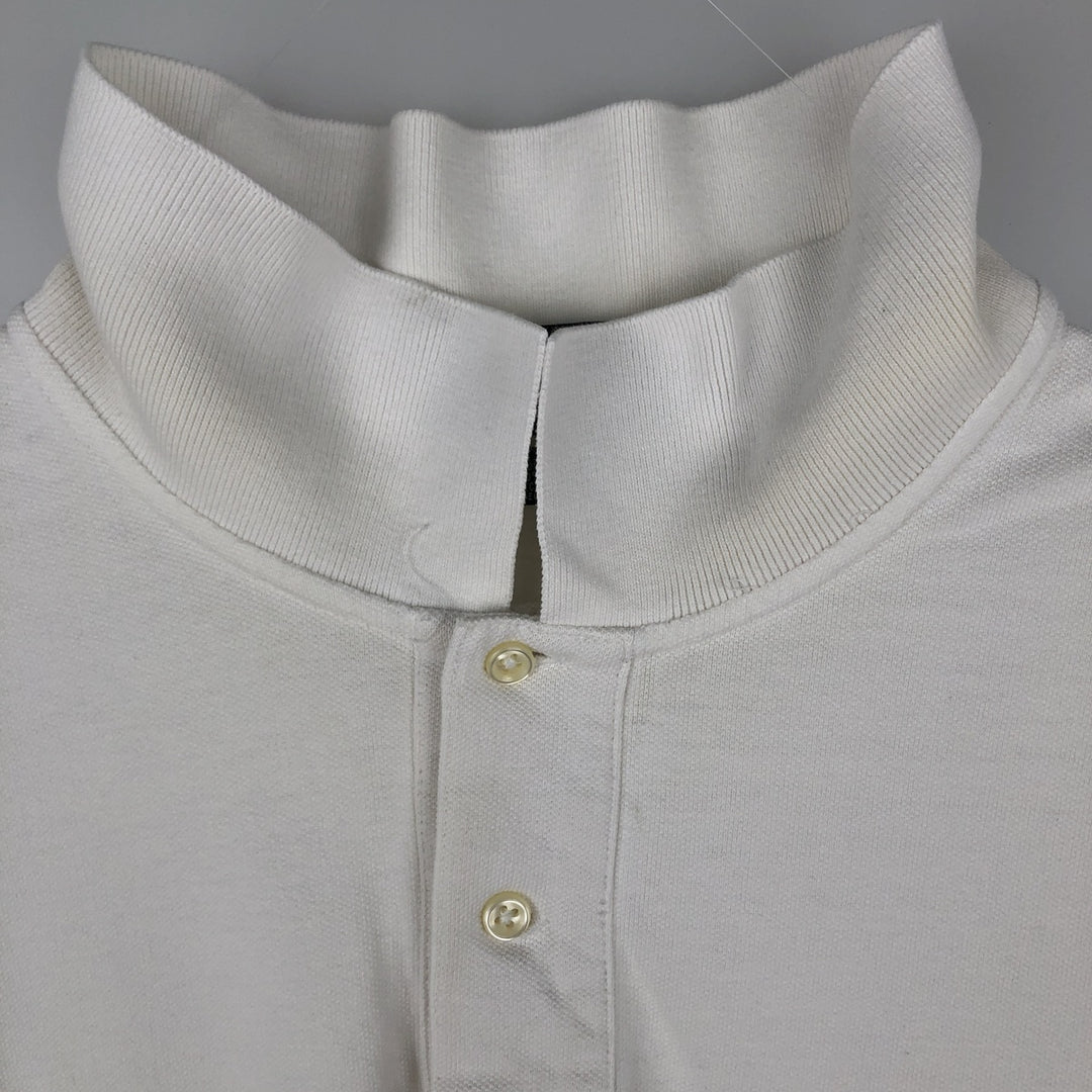 Ralph Lauren POLO by Ralph Lauren long sleeve polo shirt, men's size XXL cotton white type Vintage Second Hand