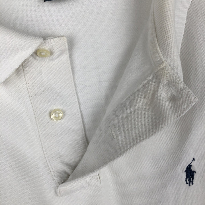 Ralph Lauren POLO by Ralph Lauren long sleeve polo shirt, men's size XXL cotton white type Vintage Second Hand