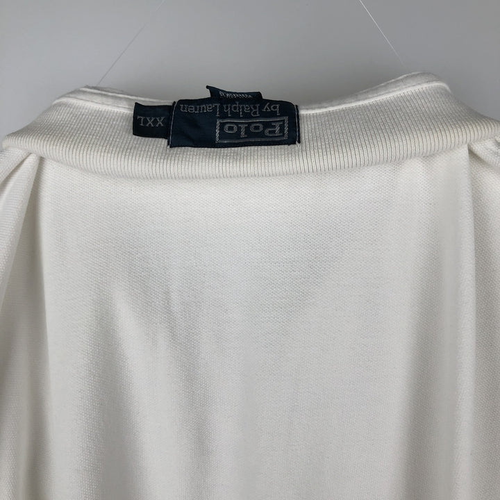 Ralph Lauren POLO by Ralph Lauren long sleeve polo shirt, men's size XXL cotton white type Vintage Second Hand
