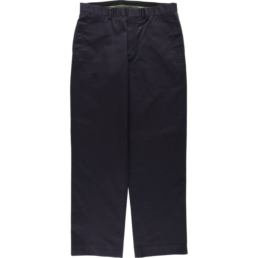 90s-00'S LLBean Classic Fit Chino Pants, Men's Size W34 (approx.) cotton navy blue type Vintage Second Hand
