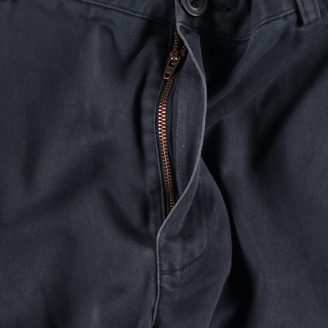 90s-00'S LLBean CLASSIC FIT Chino Pants, Men's W36 (approx.), Wide Leg, Vintage cotton navy blue type Vintage Second Hand