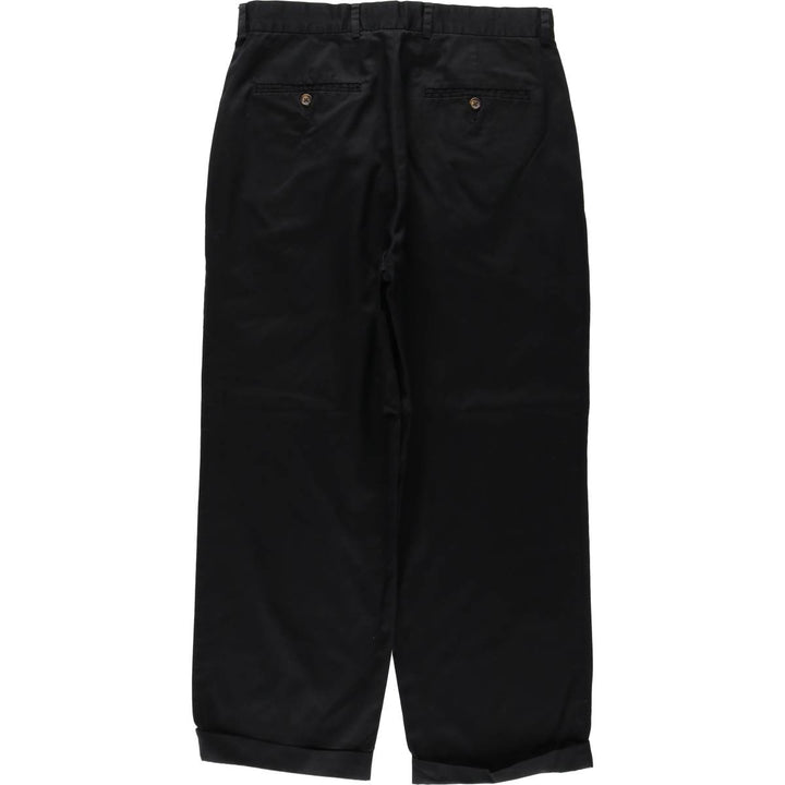 Banana Republic Two-Pleat Chino Pants, Men's Size W32 (approx.) cotton black type Vintage Second Hand