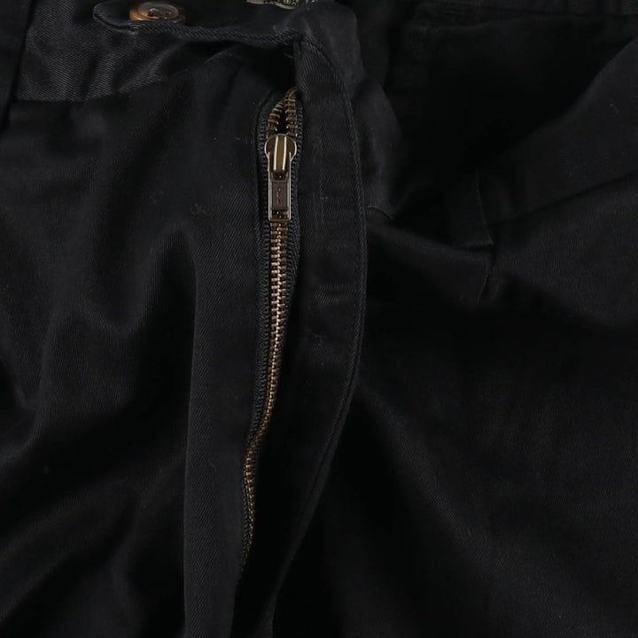 Banana Republic Two-Pleat Chino Pants, Men's Size W32 (approx.) cotton black type Vintage Second Hand