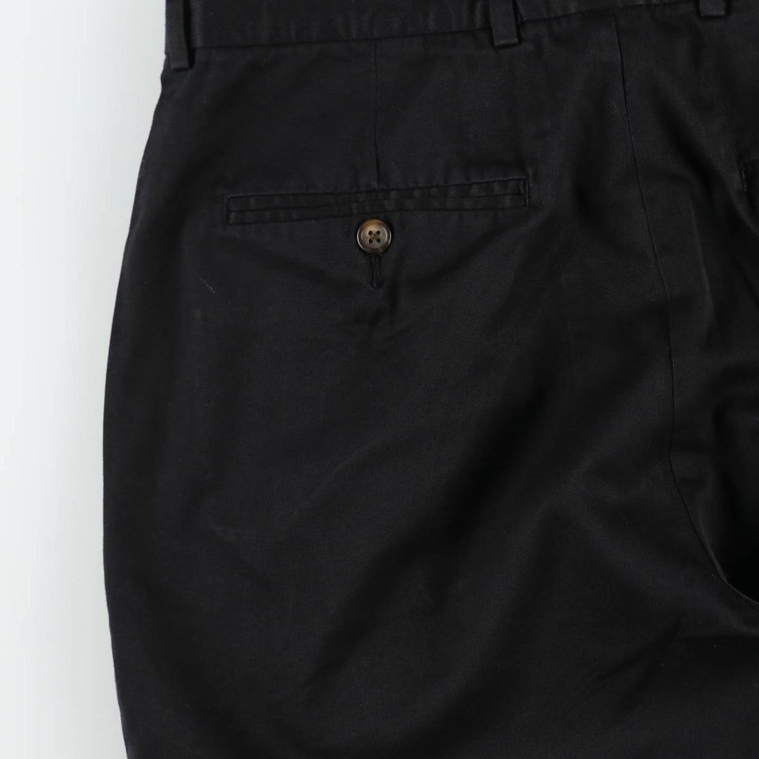 Banana Republic Two-Pleat Chino Pants, Men's Size W32 (approx.) cotton black type Vintage Second Hand