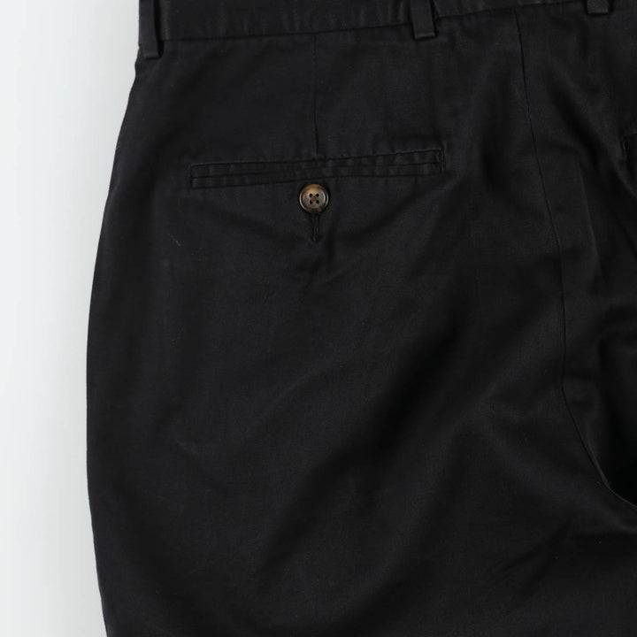 Banana Republic Two-Pleat Chino Pants, Men's Size W32 (approx.) cotton black type Vintage Second Hand
