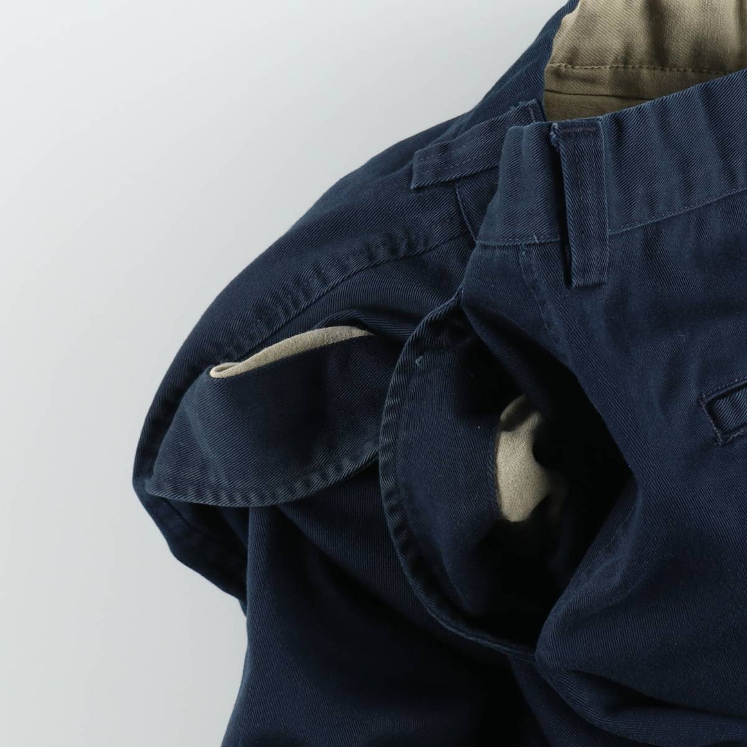 GAP relaxed two-pleat chino pants, men's size W32 (approx.), vintage. cotton navy blue type Vintage Second Hand