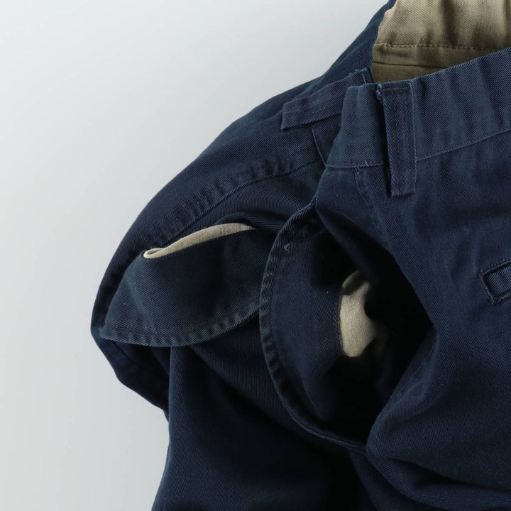 GAP relaxed two-pleat chino pants, men's size W32 (approx.), vintage. cotton navy blue type Vintage Second Hand