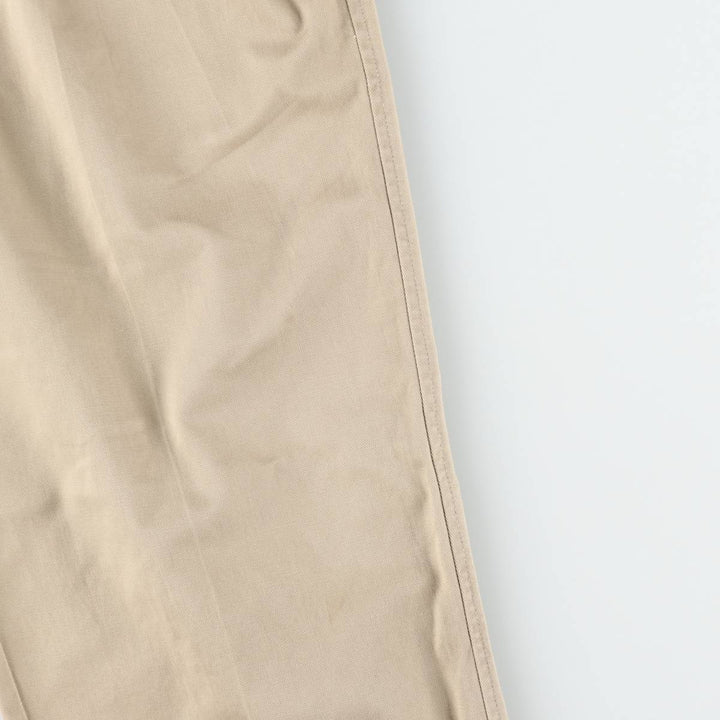 ~90'S Lands' End Chino Pants, Made in USA, Men's W33 (approx.), Two-Pleat, Vintage cotton Beige type Vintage Second Hand