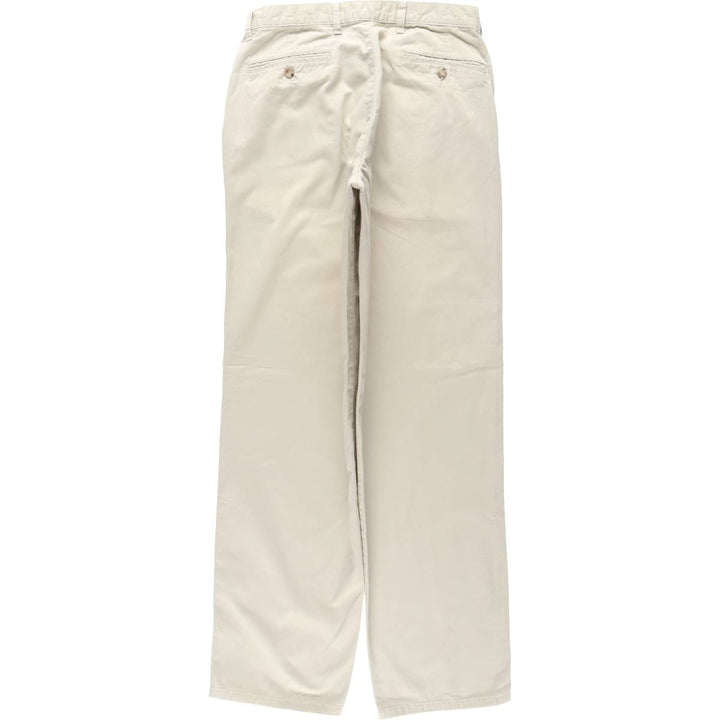 70s-80'S Eddie Bauer Two-Pleat Chino Pants, Men's Size W30 (approx.), Vintage cotton ivory Vintage Second Hand