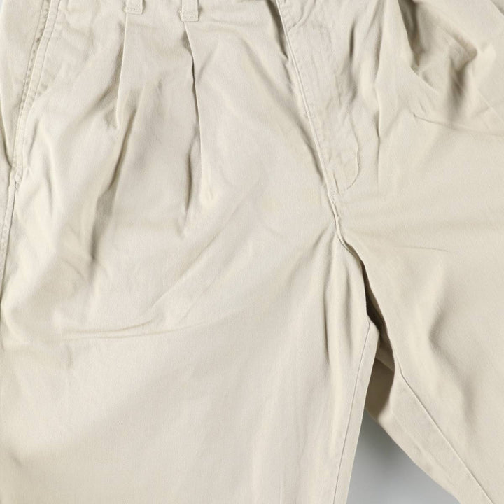 70s-80'S Eddie Bauer Two-Pleat Chino Pants, Men's Size W30 (approx.), Vintage cotton ivory Vintage Second Hand