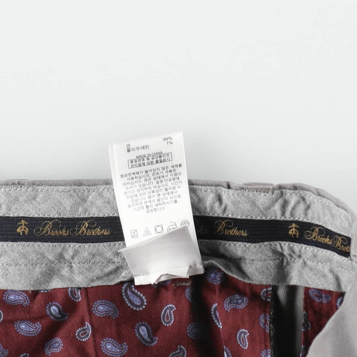 Brooks Brothers CLARK Chino Pants, Men's Size W34 (approx.) cotton gray type Vintage Second Hand