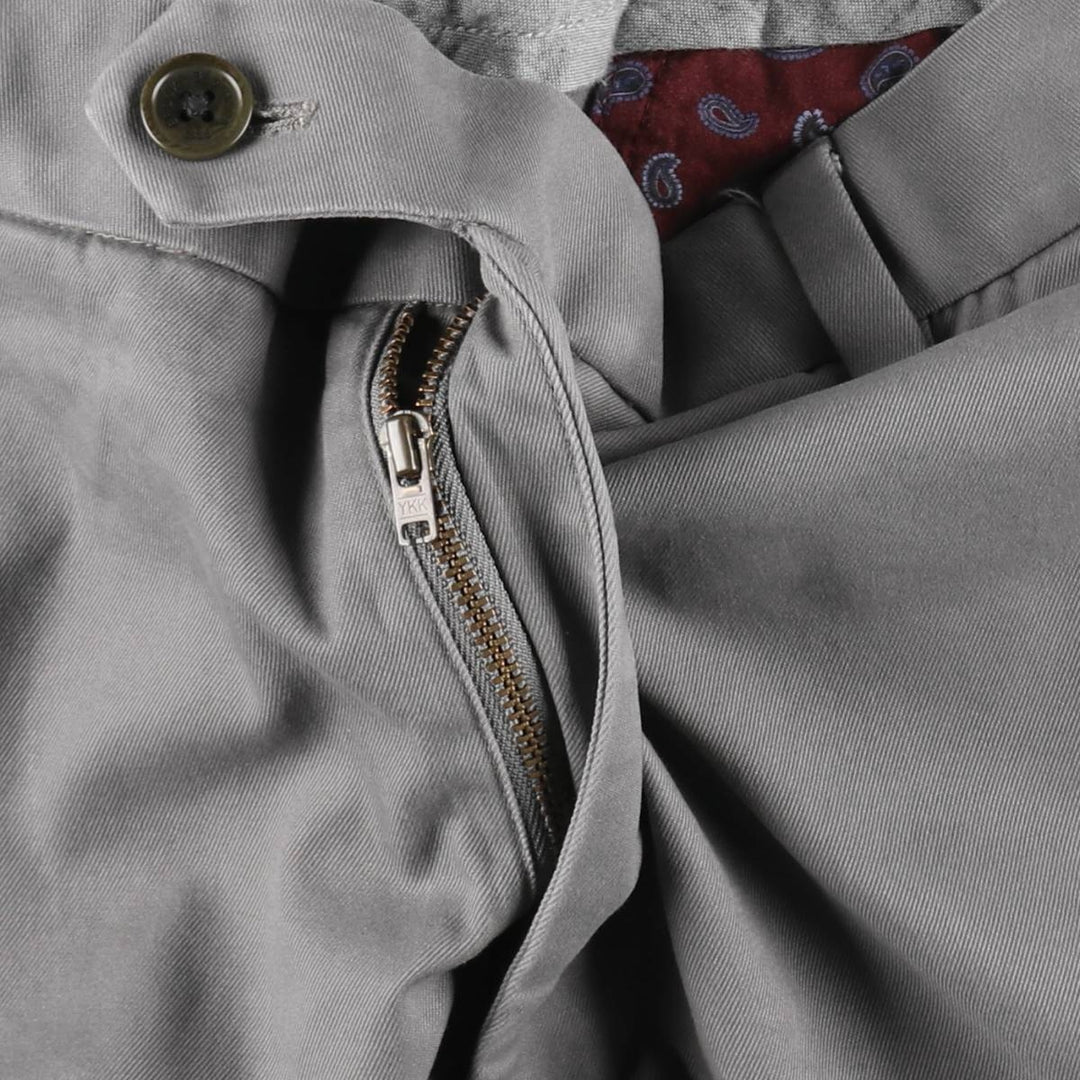 Brooks Brothers CLARK Chino Pants, Men's Size W34 (approx.) cotton gray type Vintage Second Hand
