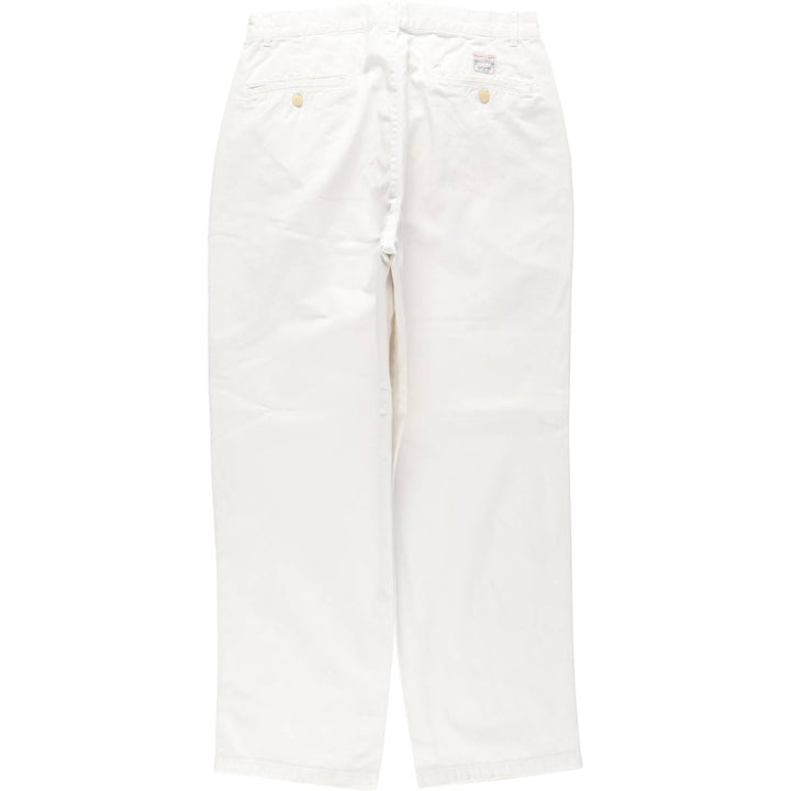 Ralph Lauren POLO by Ralph Lauren Two-pleat Chino Pants for Men, W32 equivalent cotton white type Vintage Second Hand