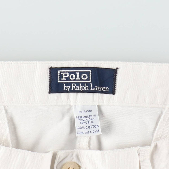 Ralph Lauren POLO by Ralph Lauren Two-pleat Chino Pants for Men, W32 equivalent cotton white type Vintage Second Hand