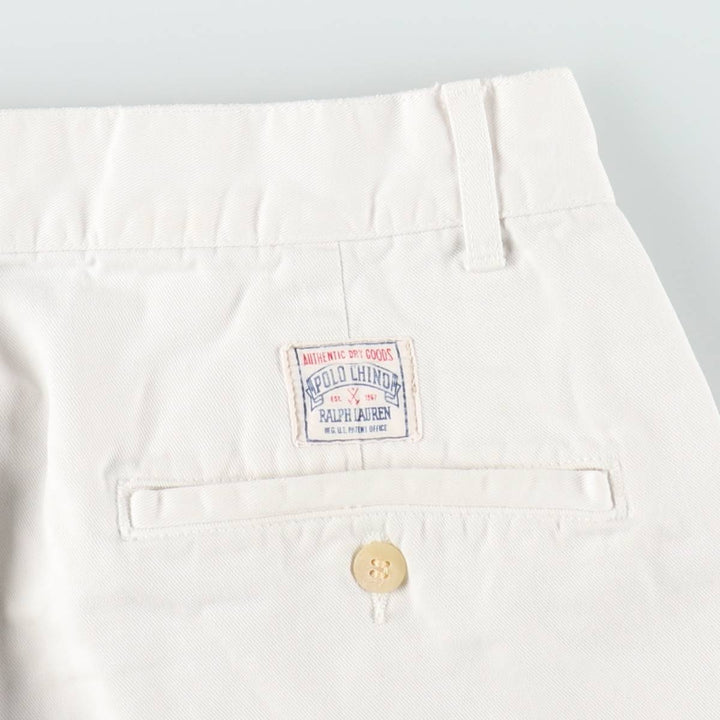 Ralph Lauren POLO by Ralph Lauren Two-pleat Chino Pants for Men, W32 equivalent cotton white type Vintage Second Hand