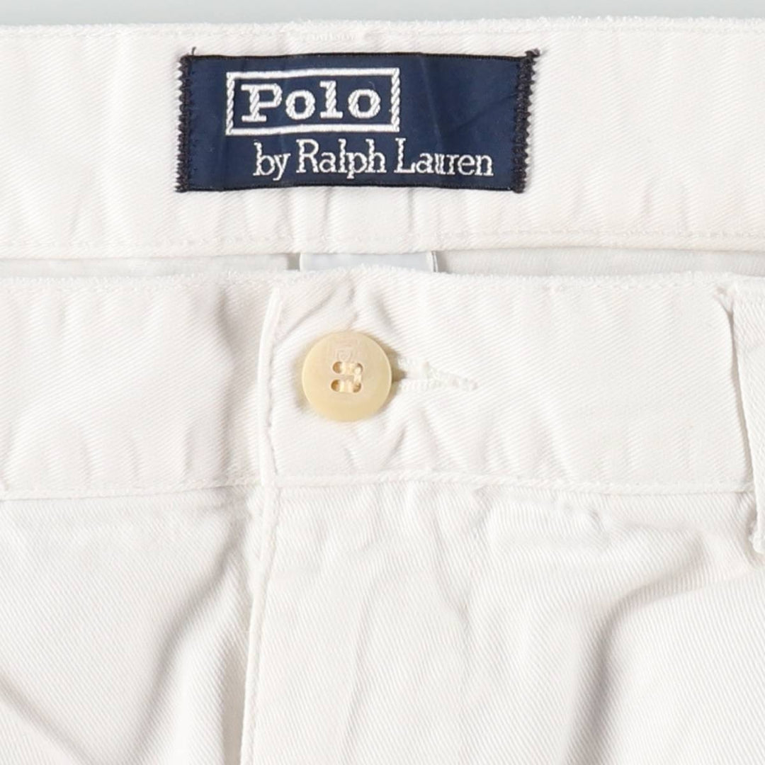 Ralph Lauren POLO by Ralph Lauren Two-pleat Chino Pants for Men, W32 equivalent cotton white type Vintage Second Hand