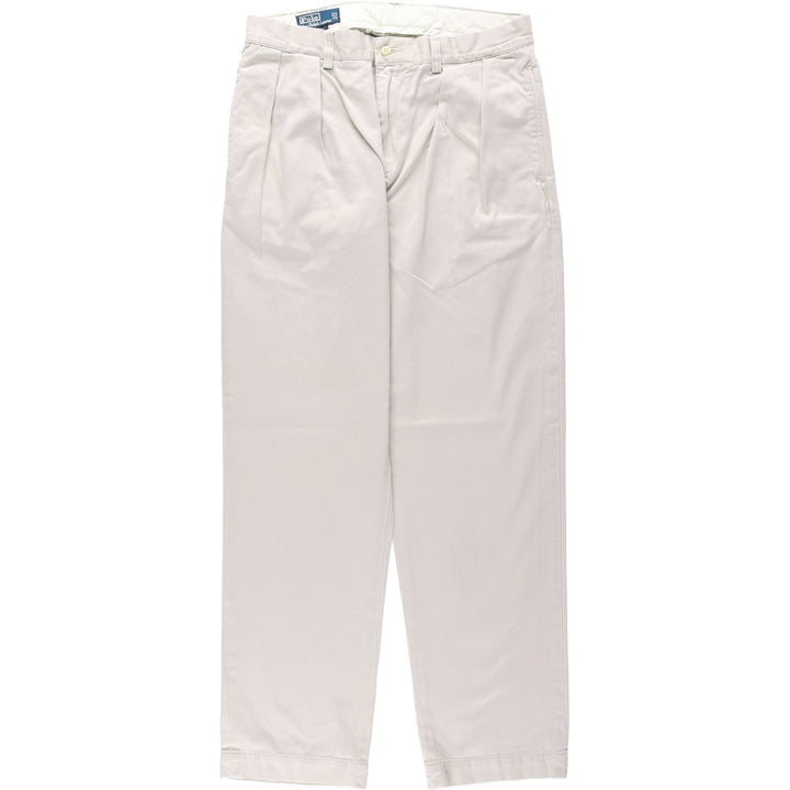 Ralph Lauren POLO by Ralph Lauren ETHAN PANT Two-pleat Chino Pants Men's Size W32 cotton gray type Vintage Second Hand