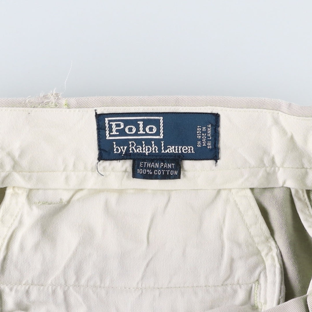 Ralph Lauren POLO by Ralph Lauren ETHAN PANT Two-pleat Chino Pants Men's Size W32 cotton gray type Vintage Second Hand