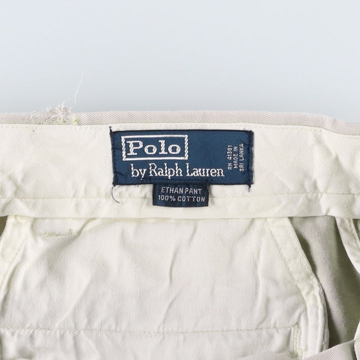Ralph Lauren POLO by Ralph Lauren ETHAN PANT Two-pleat Chino Pants Men's Size W32 cotton gray type Vintage Second Hand