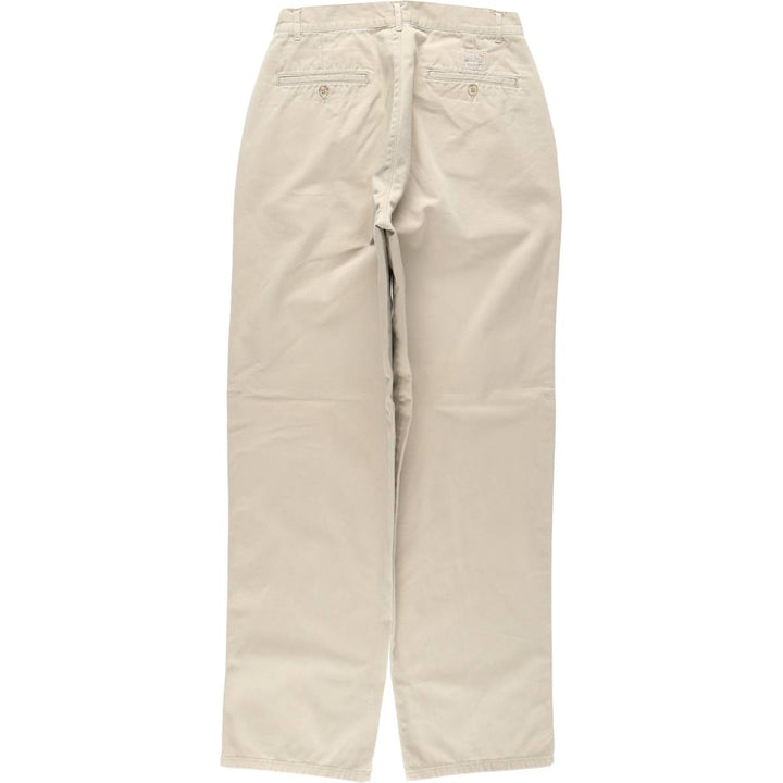 Ralph Lauren POLO by Ralph Lauren Two-pleat Chino Pants for Men, W30 equivalent cotton unbleached Vintage Second Hand