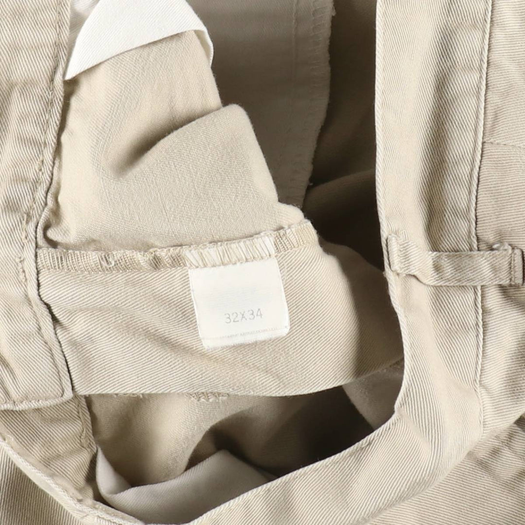 Ralph Lauren POLO by Ralph Lauren Two-pleat Chino Pants for Men, W30 equivalent cotton unbleached Vintage Second Hand