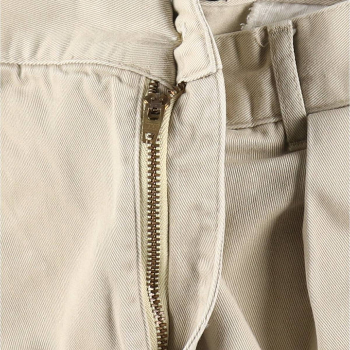 Ralph Lauren POLO by Ralph Lauren Two-pleat Chino Pants for Men, W30 equivalent cotton unbleached Vintage Second Hand