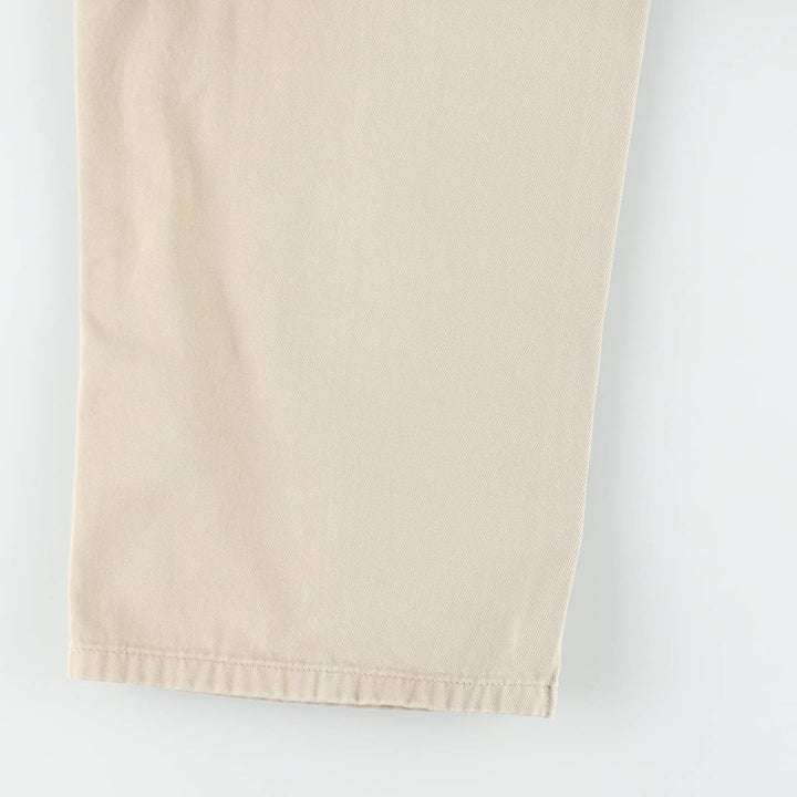 Ralph Lauren POLO by Ralph Lauren Two-pleat Chino Pants for Men, W30 equivalent cotton unbleached Vintage Second Hand