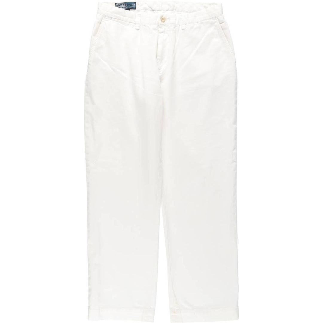 Ralph Lauren POLO by Ralph Lauren SUFFIELD PANT Chino pants for men, equivalent to W32 cotton white type Vintage Second Hand