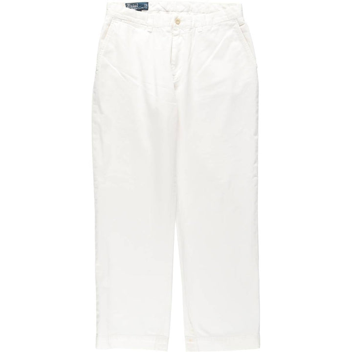 Ralph Lauren POLO by Ralph Lauren SUFFIELD PANT Chino pants for men, equivalent to W32 cotton white type Vintage Second Hand
