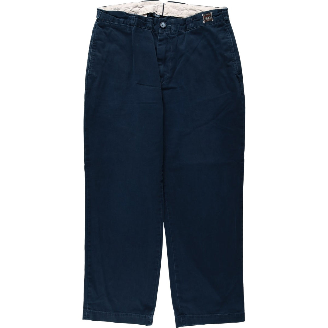 Ralph Lauren POLO by Ralph Lauren GI FIT Chino Pants, Men's Size W36 (approx.) cotton navy blue type Vintage Second Hand