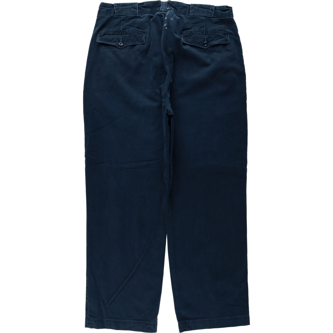 Ralph Lauren POLO by Ralph Lauren GI FIT Chino Pants, Men's Size W36 (approx.) cotton navy blue type Vintage Second Hand