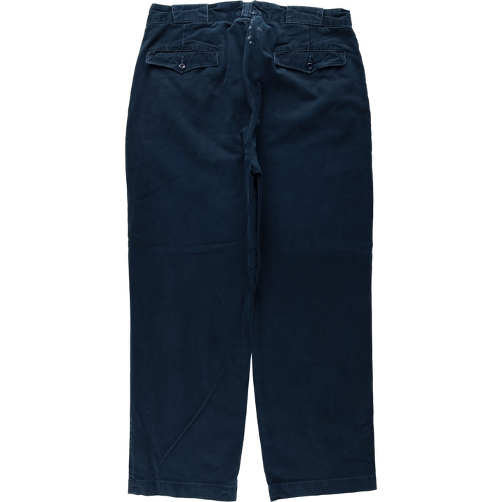 Ralph Lauren POLO by Ralph Lauren GI FIT Chino Pants, Men's Size W36 (approx.) cotton navy blue type Vintage Second Hand