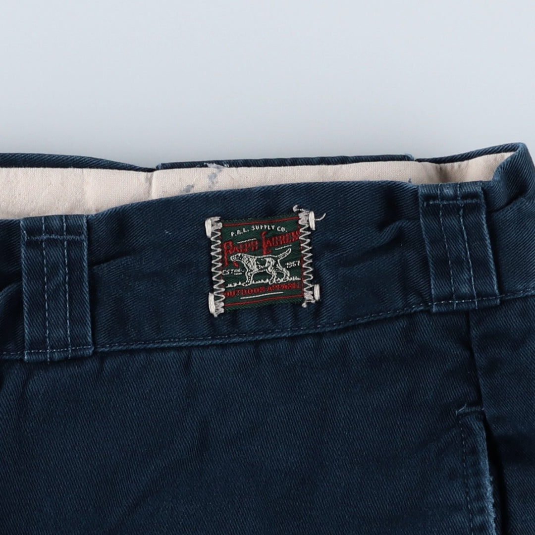 Ralph Lauren POLO by Ralph Lauren GI FIT Chino Pants, Men's Size W36 (approx.) cotton navy blue type Vintage Second Hand