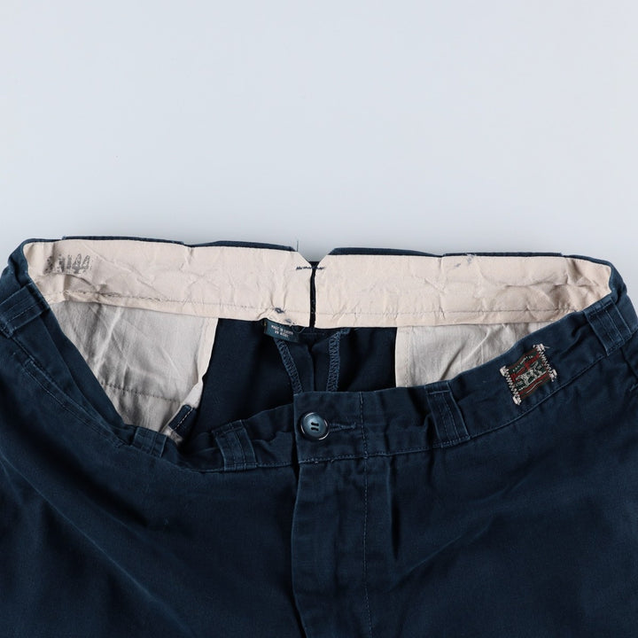 Ralph Lauren POLO by Ralph Lauren GI FIT Chino Pants, Men's Size W36 (approx.) cotton navy blue type Vintage Second Hand