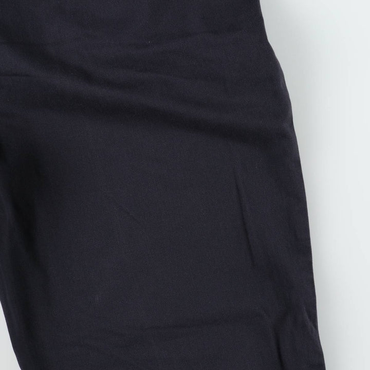 Ralph Lauren POLO by Ralph Lauren ANDREW PANT, two-pleat chino pants, men's, W35 equivalent cotton navy blue type Vintage Second Hand