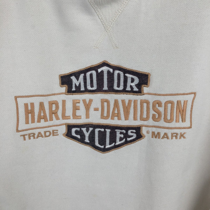 2000'S Harley-Davidson Advertising Pullover Hoodie, Men's XL cotton pale white type Vintage Second Hand