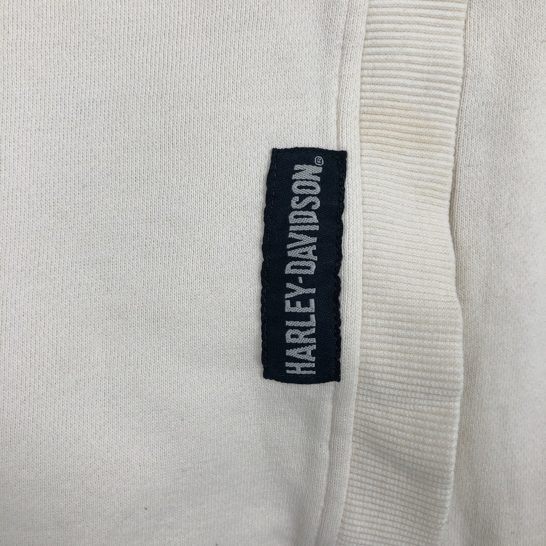 2000'S Harley-Davidson Advertising Pullover Hoodie, Men's XL cotton pale white type Vintage Second Hand