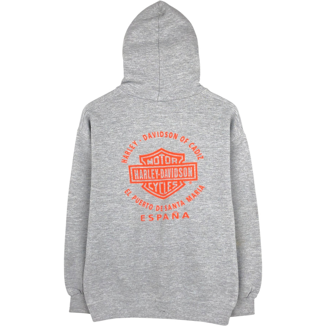 2000'S Harley-Davidson Advertising Pullover Hoodie, Men's Size L unclear gray type Vintage Second Hand