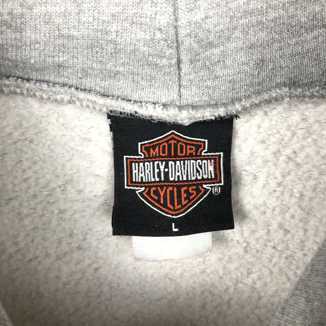2000'S Harley-Davidson Advertising Pullover Hoodie, Men's Size L unclear gray type Vintage Second Hand