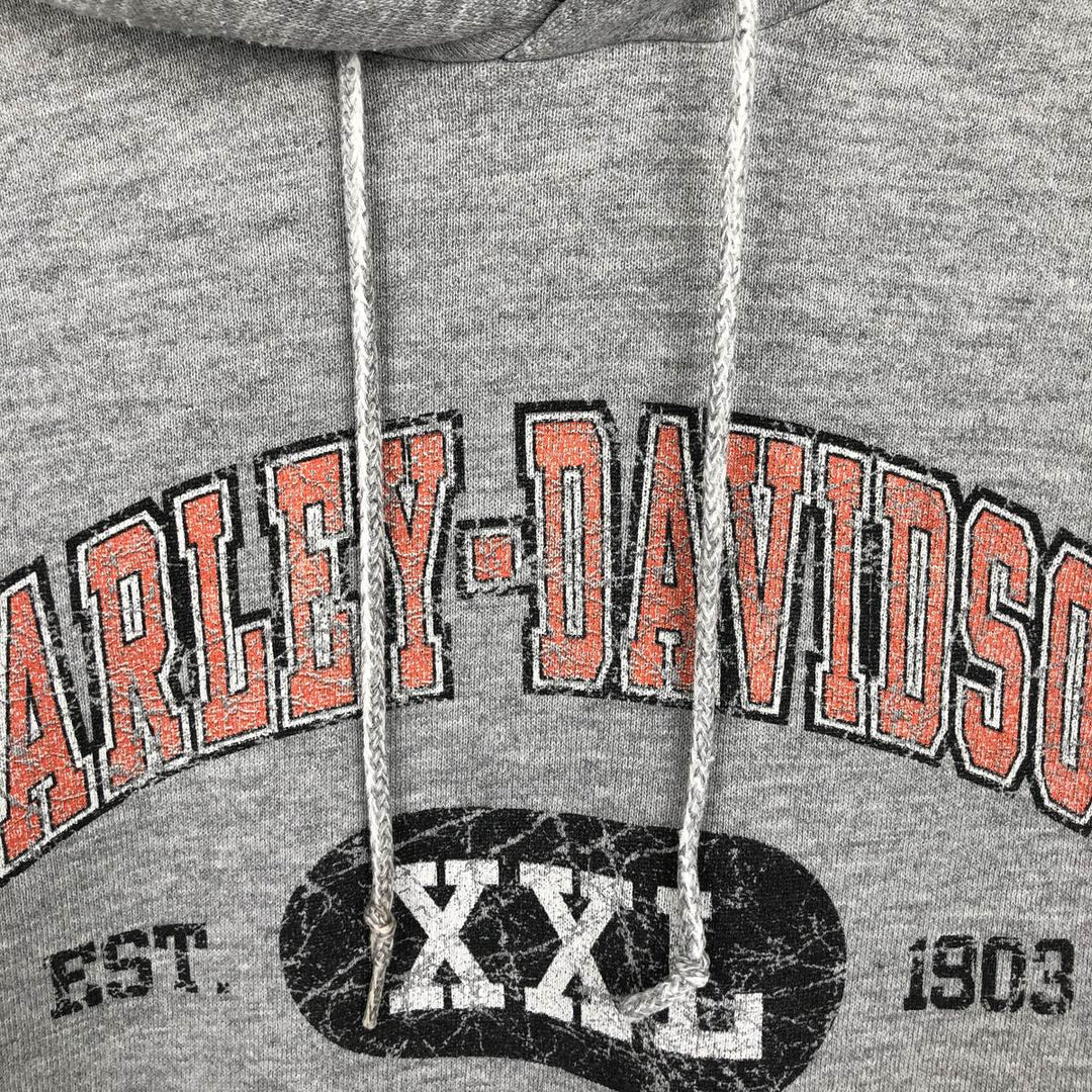 2000'S Harley-Davidson Advertising Pullover Hoodie, Men's Size L unclear gray type Vintage Second Hand