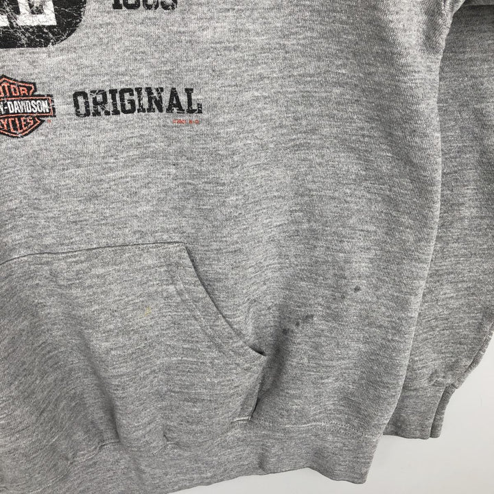 2000'S Harley-Davidson Advertising Pullover Hoodie, Men's Size L unclear gray type Vintage Second Hand