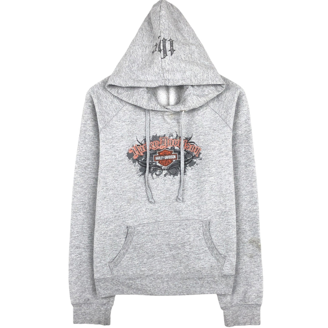 Harley-Davidson Advertising Pullover Hoodie, Men's Size Medium cotton gray type Vintage Second Hand